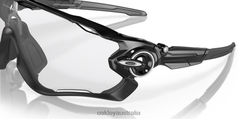 Jawbreaker Clear To Black Iridium Photochromic Lenses, Polished Black Frame Oakley2ZJX400