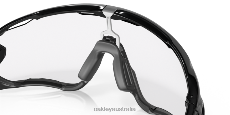 Jawbreaker Clear To Black Iridium Photochromic Lenses, Polished Black Frame Oakley2ZJX400