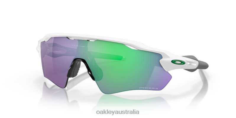 Radar EV Path Team Colors Prizm Jade Lenses, Polished White Frame Oakley2ZJX34