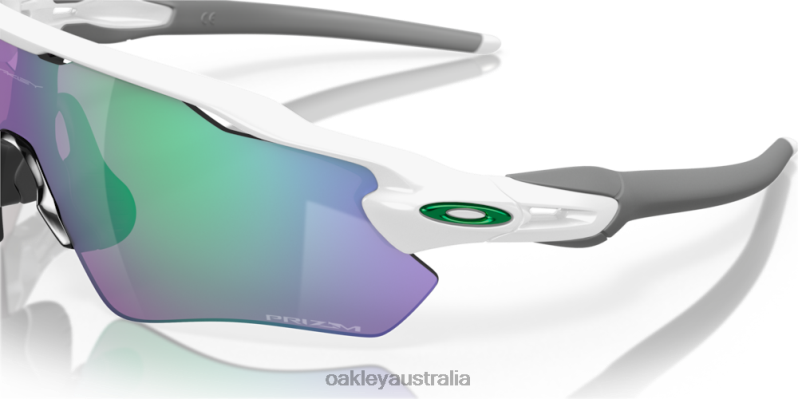 Radar EV Path Team Colors Prizm Jade Lenses, Polished White Frame Oakley2ZJX34