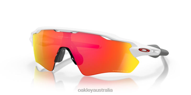 Radar EV Path Team Colors Prizm Ruby Lenses, Polished White Frame Oakley2ZJX35