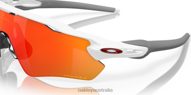 Radar EV Path Team Colors Prizm Ruby Lenses, Polished White Frame Oakley2ZJX35