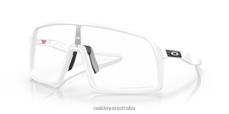Sutro Clear To Black Iridium Photochromic Lenses, Matte White Frame Oakley2ZJX91