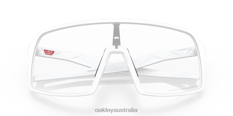 Sutro Clear To Black Iridium Photochromic Lenses, Matte White Frame Oakley2ZJX91