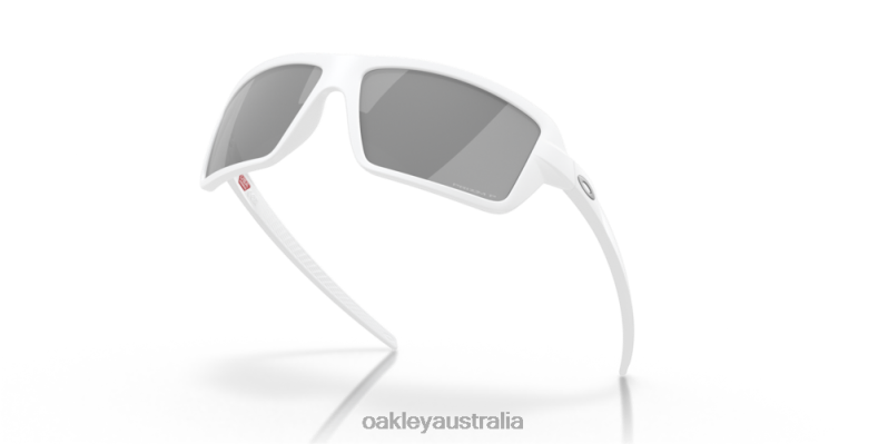 Cables Prizm Black Polarized Lenses, Matte White Frame Oakley2ZJX674