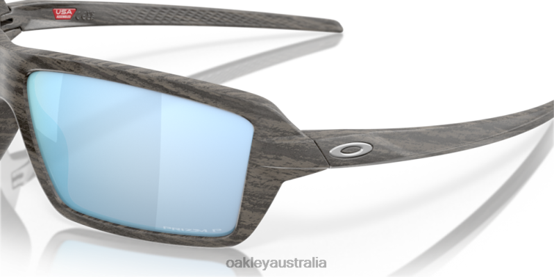 Cables Prizm Deep Water Polarized Lenses, Woodgrain Frame Oakley2ZJX670