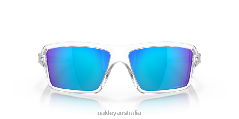 Cables Prizm Sapphire Polarized Lenses, Polished Clear Frame Oakley2ZJX669