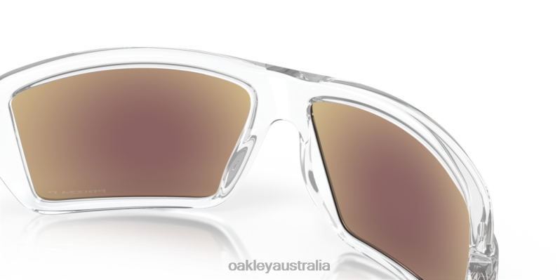 Cables Prizm Sapphire Polarized Lenses, Polished Clear Frame Oakley2ZJX669