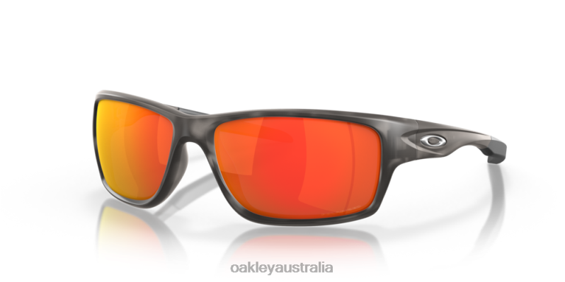 Canteen Ruby Iridium Polarized Lenses, Matte Black Tortoise Frame Oakley2ZJX748