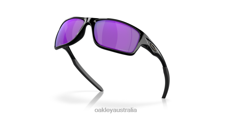 Canteen Violet Iridium Polarized Lenses, Polished Black Frame Oakley2ZJX746