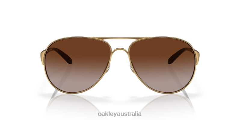 Caveat Dark Brown Gradient Lenses, Polished Gold Frame Oakley2ZJX509