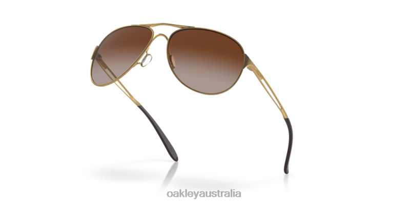 Caveat Dark Brown Gradient Lenses, Polished Gold Frame Oakley2ZJX509