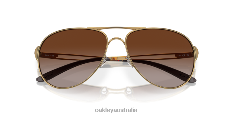 Caveat Dark Brown Gradient Lenses, Polished Gold Frame Oakley2ZJX509