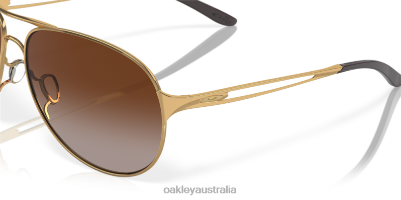 Caveat Dark Brown Gradient Lenses, Polished Gold Frame Oakley2ZJX509