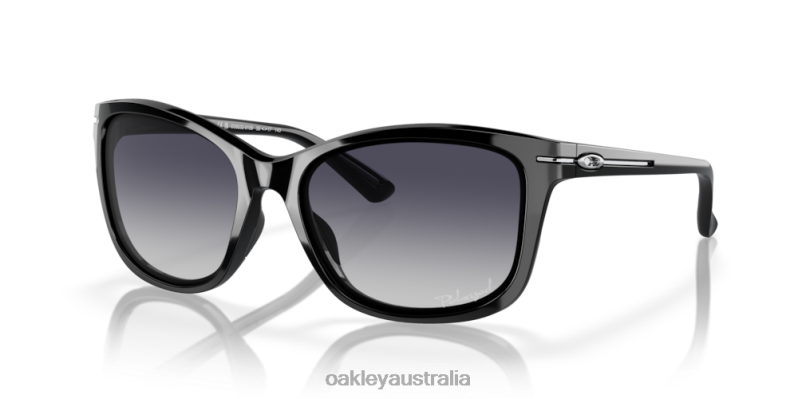 Drop In Grey Gradient Polarized Lenses, Polished Black Frame Oakley2ZJX761