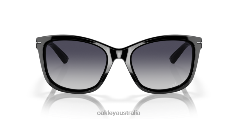 Drop In Grey Gradient Polarized Lenses, Polished Black Frame Oakley2ZJX761