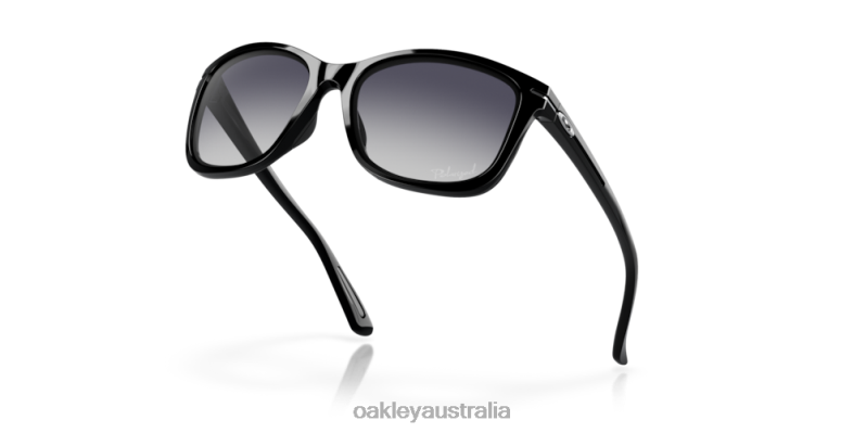 Drop In Grey Gradient Polarized Lenses, Polished Black Frame Oakley2ZJX761