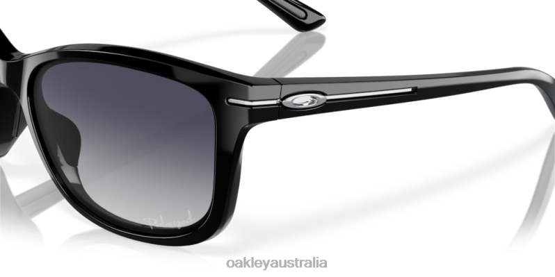 Drop In Grey Gradient Polarized Lenses, Polished Black Frame Oakley2ZJX761
