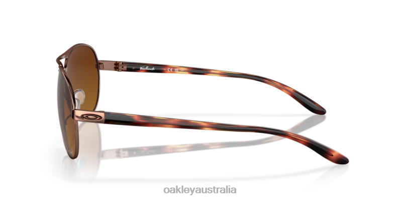 Feedback Brown Gradient Polarized Lenses, Rose Gold Frame Oakley2ZJX479