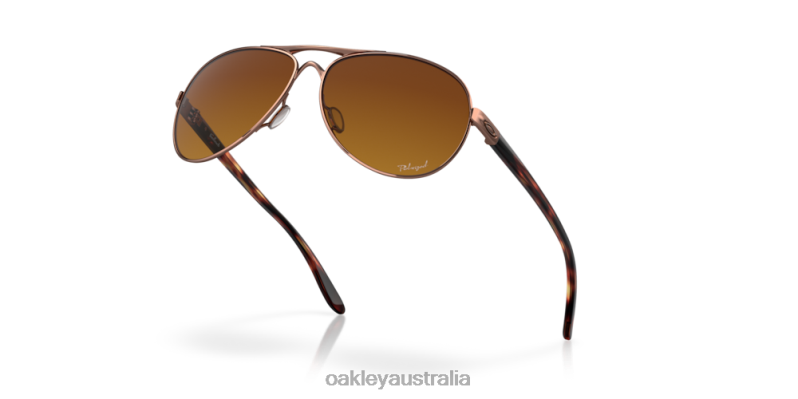 Feedback Brown Gradient Polarized Lenses, Rose Gold Frame Oakley2ZJX479