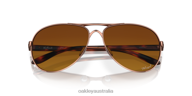 Feedback Brown Gradient Polarized Lenses, Rose Gold Frame Oakley2ZJX479