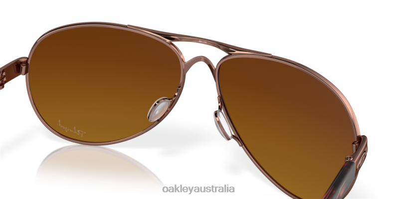 Feedback Brown Gradient Polarized Lenses, Rose Gold Frame Oakley2ZJX479