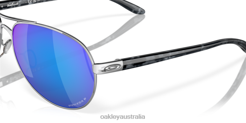 Feedback Prizm Sapphire Polarized Lenses, Polished Chrome Frame Oakley2ZJX481