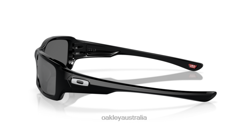 Fives Squared Black Iridium Polarized Lenses, Polished Black Frame Oakley2ZJX247
