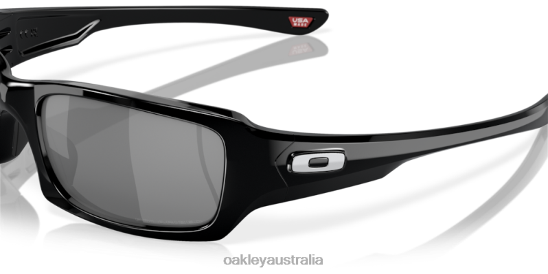 Fives Squared Black Iridium Polarized Lenses, Polished Black Frame Oakley2ZJX247