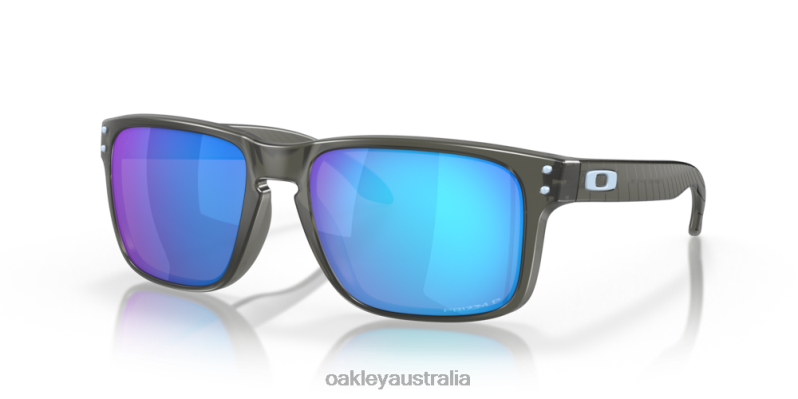 Holbrook (Low Bridge Fit) Encircle Collection Prizm Sapphire Polarized Lenses, Matte Grey Smoke Frame Oakley2ZJX802