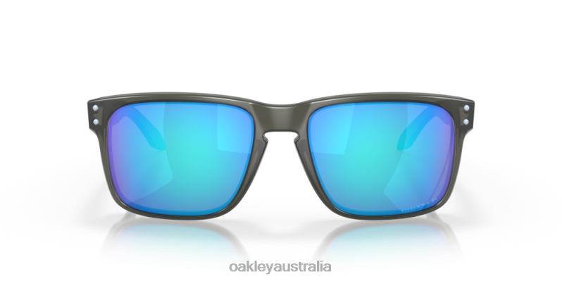 Holbrook (Low Bridge Fit) Encircle Collection Prizm Sapphire Polarized Lenses, Matte Grey Smoke Frame Oakley2ZJX802