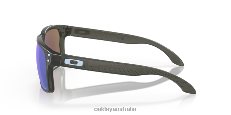 Holbrook (Low Bridge Fit) Encircle Collection Prizm Sapphire Polarized Lenses, Matte Grey Smoke Frame Oakley2ZJX802