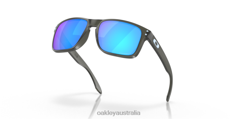 Holbrook (Low Bridge Fit) Encircle Collection Prizm Sapphire Polarized Lenses, Matte Grey Smoke Frame Oakley2ZJX802