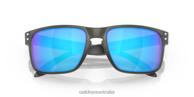 Holbrook (Low Bridge Fit) Encircle Collection Prizm Sapphire Polarized Lenses, Matte Grey Smoke Frame Oakley2ZJX802