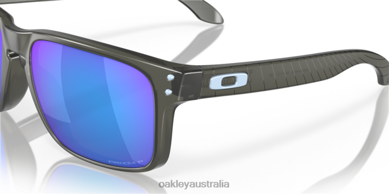 Holbrook (Low Bridge Fit) Encircle Collection Prizm Sapphire Polarized Lenses, Matte Grey Smoke Frame Oakley2ZJX802