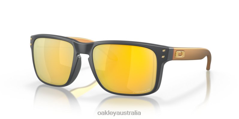 Holbrook (Low Bridge Fit) Prizm 24K Polarized Lenses, Matte Carbon Frame Oakley2ZJX797 - Click Image to Close