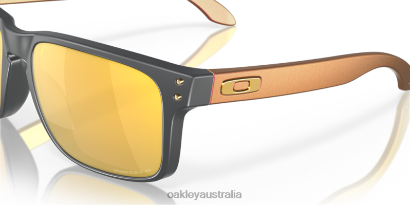 Holbrook (Low Bridge Fit) Prizm 24K Polarized Lenses, Matte Carbon Frame Oakley2ZJX797