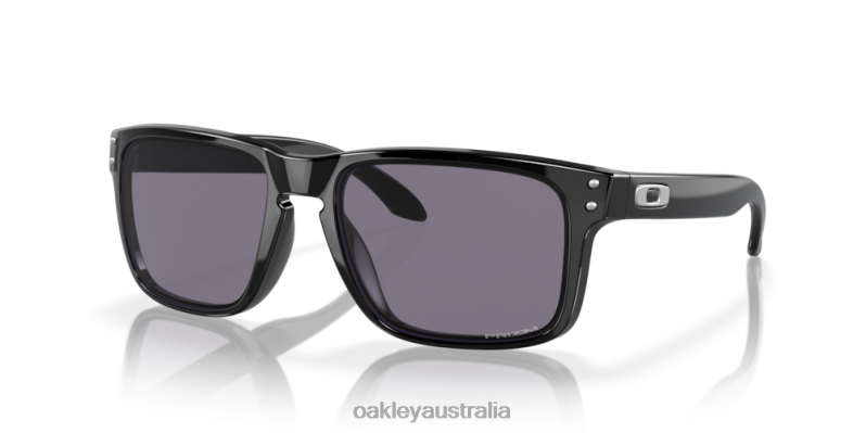 Holbrook (Low Bridge Fit) Prizm Grey Lenses, Polished Black Frame Oakley2ZJX791