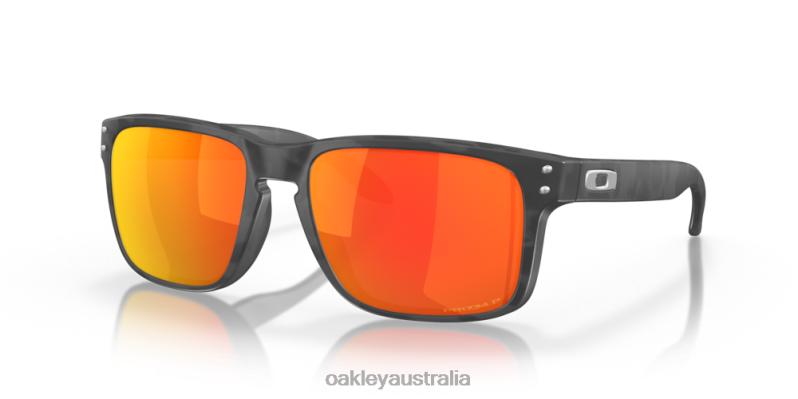 Holbrook (Low Bridge Fit) Prizm Ruby Polarized Lenses, Matte Black Camo Frame Oakley2ZJX796