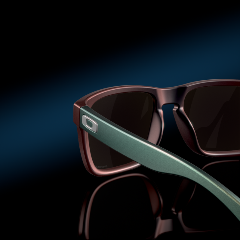 Holbrook (Low Bridge Fit) Verve Collection Prizm Sapphire Lenses, Matte Black/Red Colorshift Frame Oakley2ZJX807