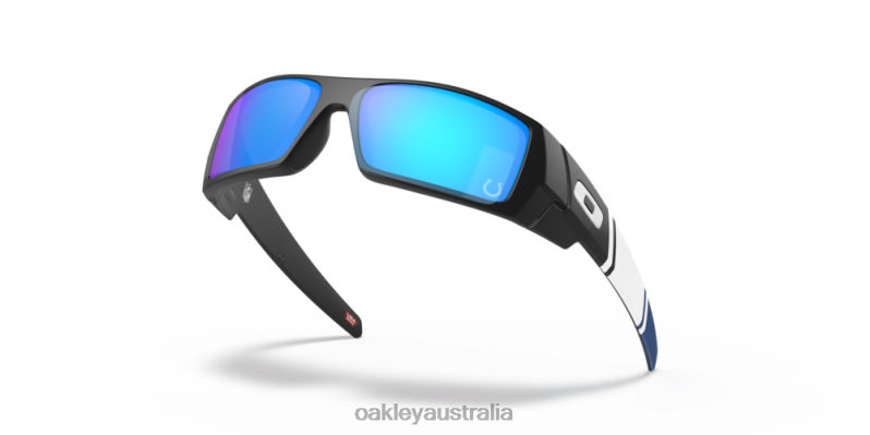 Indianapolis Colts Gascan Prizm Sapphire Lenses, Matte Black Frame Oakley2ZJX558