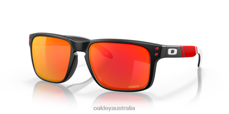 Kansas City Chiefs Holbrook Prizm Ruby Lenses, Matte Black Frame Oakley2ZJX629