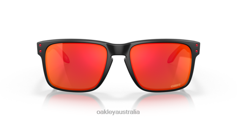 Kansas City Chiefs Holbrook Prizm Ruby Lenses, Matte Black Frame Oakley2ZJX629