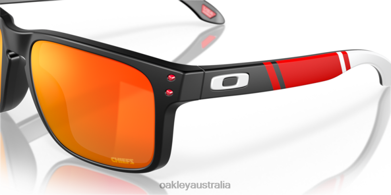 Kansas City Chiefs Holbrook Prizm Ruby Lenses, Matte Black Frame Oakley2ZJX629