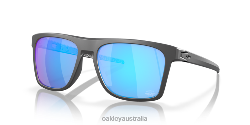Leffingwell Maverick Vinales Collection Prizm Sapphire Lenses, Matte Dark Grey Frame Oakley2ZJX602