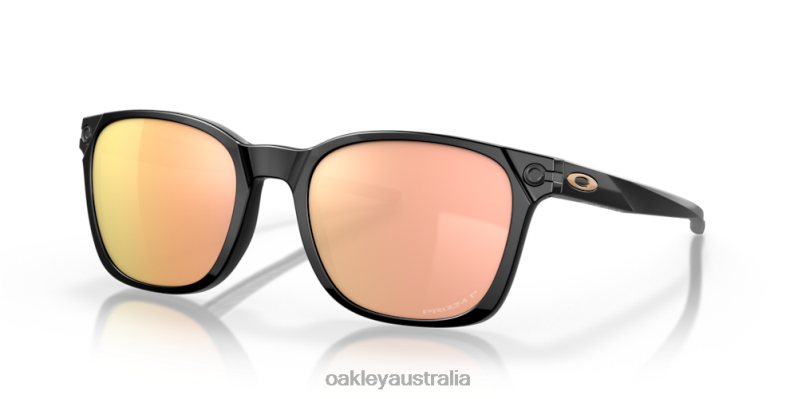 Ojector Prizm Rose Gold Polarized Lenses, Polished Black Frame Oakley2ZJX577