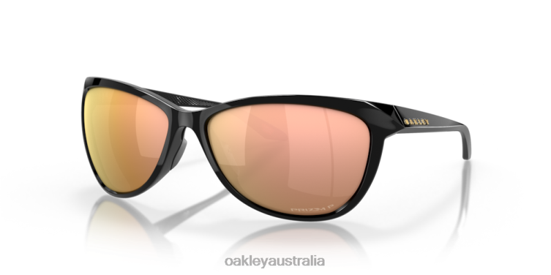 Pasque Prizm Rose Gold Polarized Lenses, Polished Black Frame Oakley2ZJX736