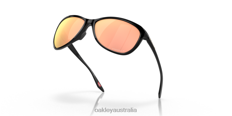 Pasque Prizm Rose Gold Polarized Lenses, Polished Black Frame Oakley2ZJX736