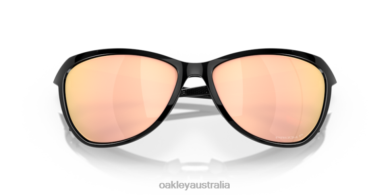 Pasque Prizm Rose Gold Polarized Lenses, Polished Black Frame Oakley2ZJX736