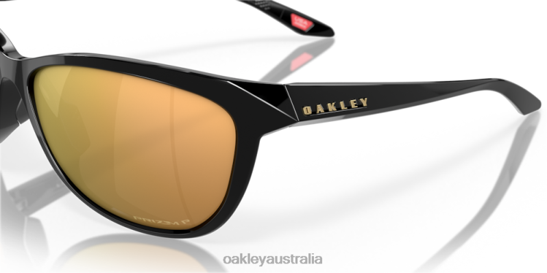 Pasque Prizm Rose Gold Polarized Lenses, Polished Black Frame Oakley2ZJX736